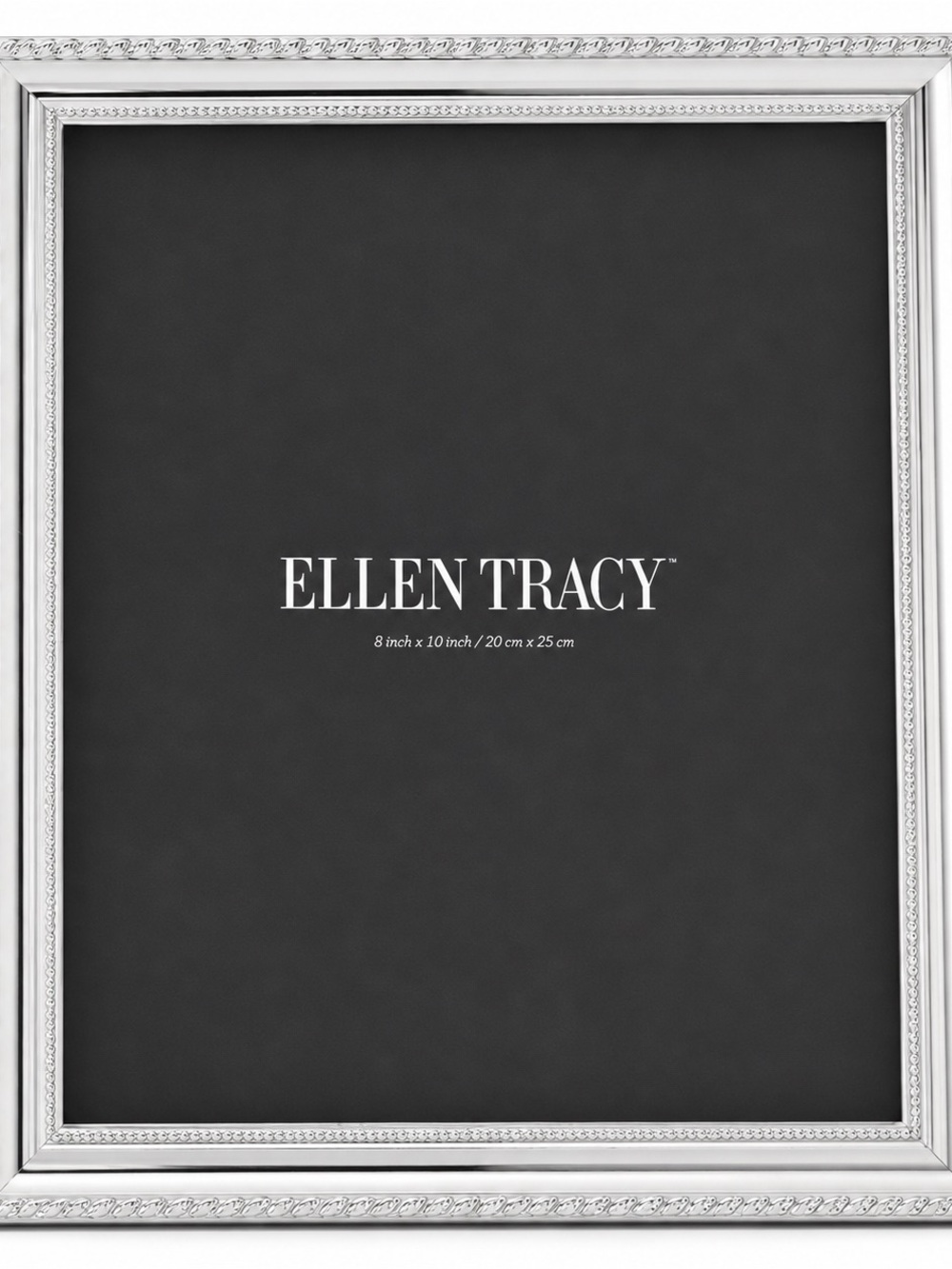 Ellen Tracy Silver Ornate Beaded Photo Frame
